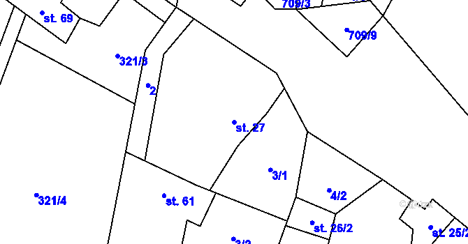 Parcela st. 27 v KÚ Polomí, Katastrální mapa