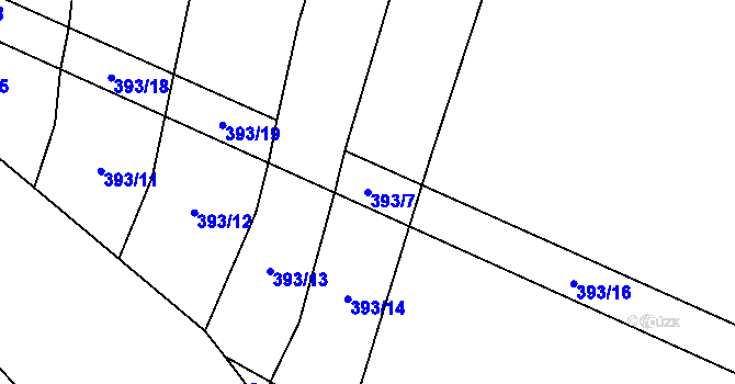 Parcela st. 393/7 v KÚ Polomí, Katastrální mapa