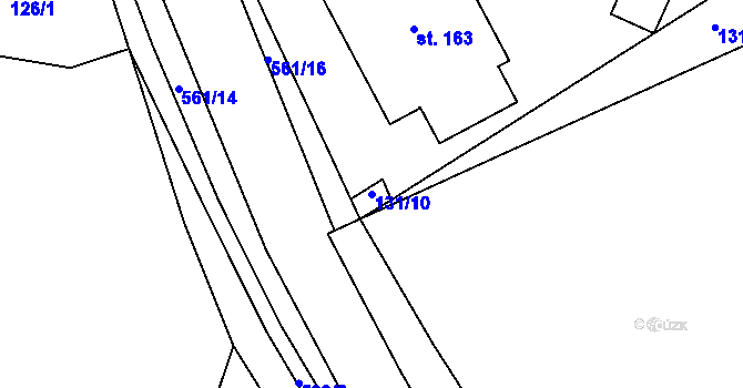 Parcela st. 131/10 v KÚ Bohuslavice nad Úpou, Katastrální mapa