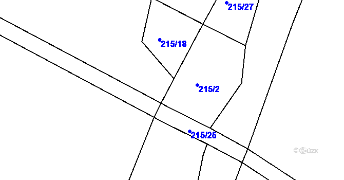 Parcela st. 215/24 v KÚ Bohušice, Katastrální mapa