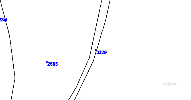 Parcela st. 3329 v KÚ Bohušov, Katastrální mapa