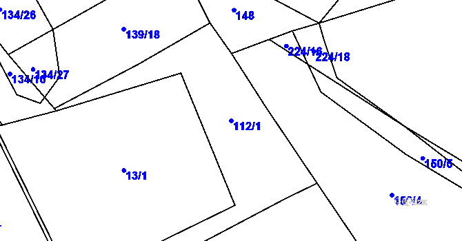 Parcela st. 112/1 v KÚ Bohušovice nad Ohří, Katastrální mapa