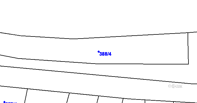 Parcela st. 388/4 v KÚ Bohušovice nad Ohří, Katastrální mapa
