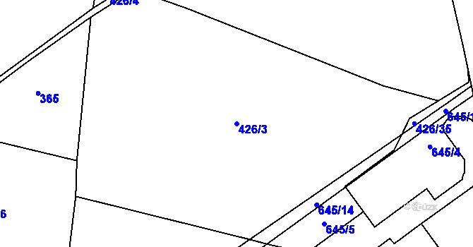 Parcela st. 426/3 v KÚ Bohušovice nad Ohří, Katastrální mapa