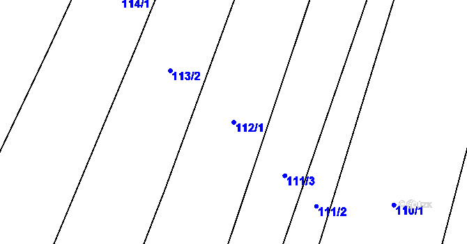 Parcela st. 112/1 v KÚ Bohutice, Katastrální mapa