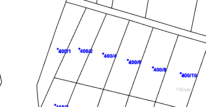 Parcela st. 400/4 v KÚ Bohutice, Katastrální mapa