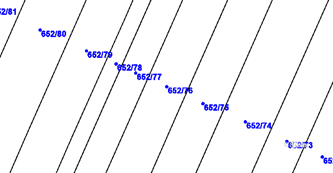 Parcela st. 652/76 v KÚ Bohutice, Katastrální mapa