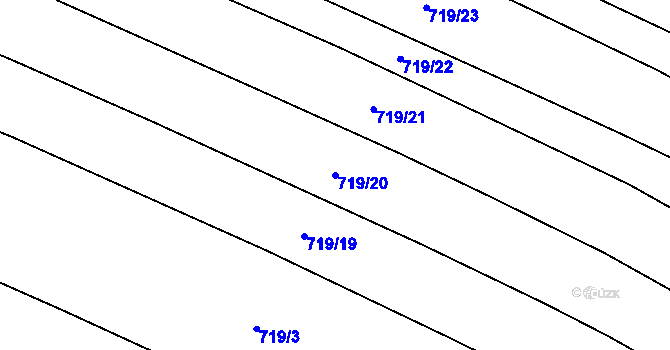 Parcela st. 719/20 v KÚ Bohutice, Katastrální mapa