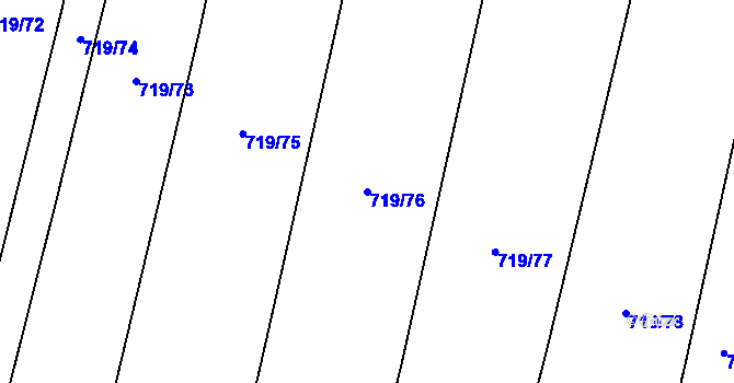 Parcela st. 719/76 v KÚ Bohutice, Katastrální mapa