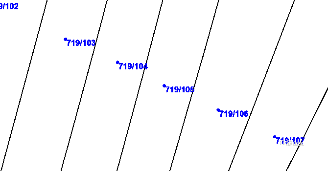 Parcela st. 719/105 v KÚ Bohutice, Katastrální mapa