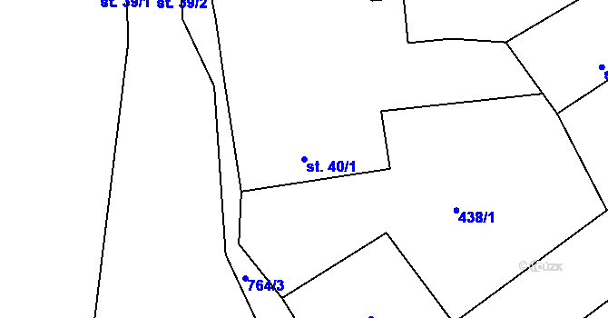Parcela st. 40/1 v KÚ Bohutín, Katastrální mapa