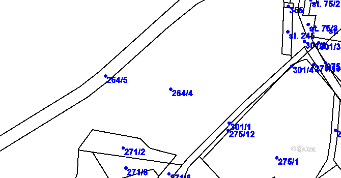 Parcela st. 264/4 v KÚ Vysoká Pec u Bohutína, Katastrální mapa