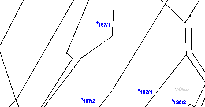 Parcela st. 187 v KÚ Bohutín nad Moravou, Katastrální mapa