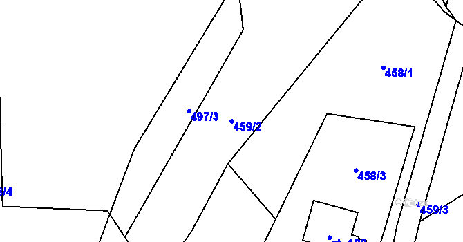 Parcela st. 459/2 v KÚ Bohutín nad Moravou, Katastrální mapa