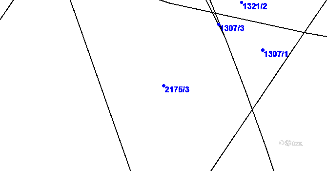 Parcela st. 2175/3 v KÚ Bochoř, Katastrální mapa