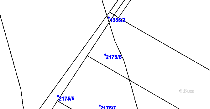 Parcela st. 2175/6 v KÚ Bochoř, Katastrální mapa