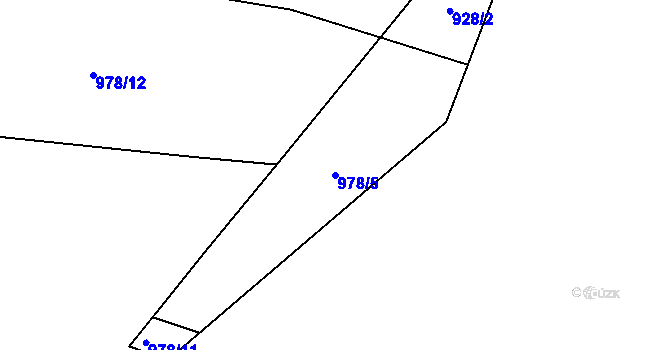 Parcela st. 978/5 v KÚ Bochov, Katastrální mapa