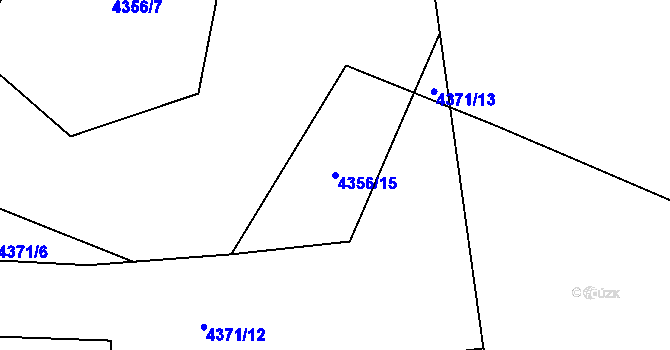 Parcela st. 4356/15 v KÚ Bochov, Katastrální mapa