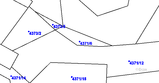 Parcela st. 4371/6 v KÚ Bochov, Katastrální mapa