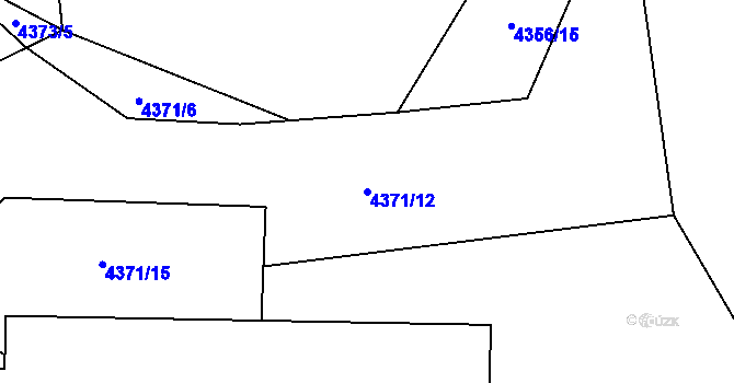 Parcela st. 4371/12 v KÚ Bochov, Katastrální mapa