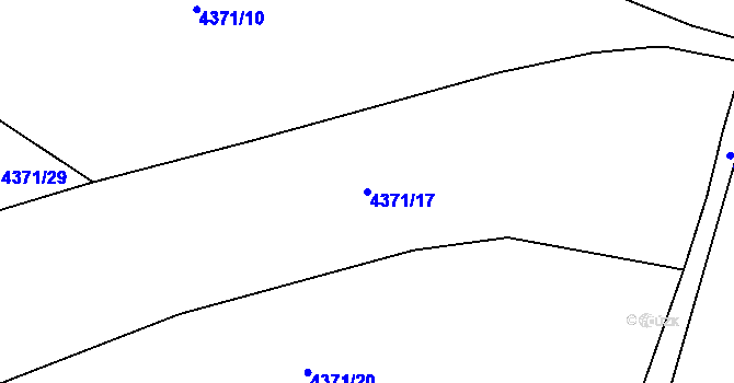 Parcela st. 4371/17 v KÚ Bochov, Katastrální mapa