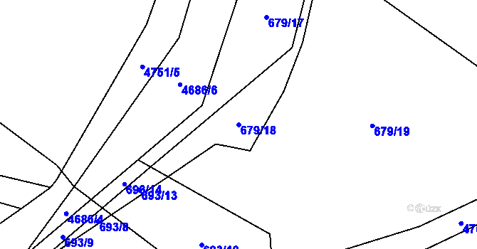 Parcela st. 679/18 v KÚ Bochov, Katastrální mapa