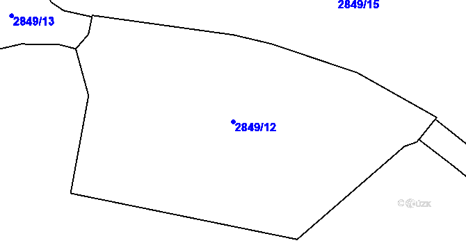 Parcela st. 2849/12 v KÚ Bochov, Katastrální mapa