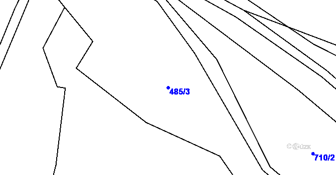 Parcela st. 485/3 v KÚ Sovolusky u Bochova, Katastrální mapa