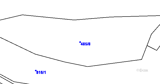 Parcela st. 485/8 v KÚ Sovolusky u Bochova, Katastrální mapa