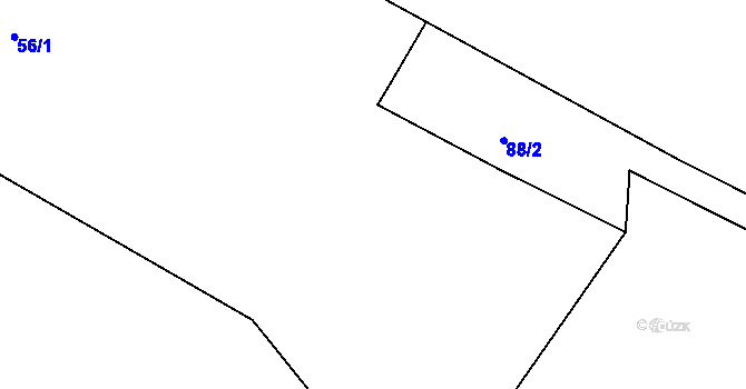 Parcela st. 56/4 v KÚ Batouchovice, Katastrální mapa