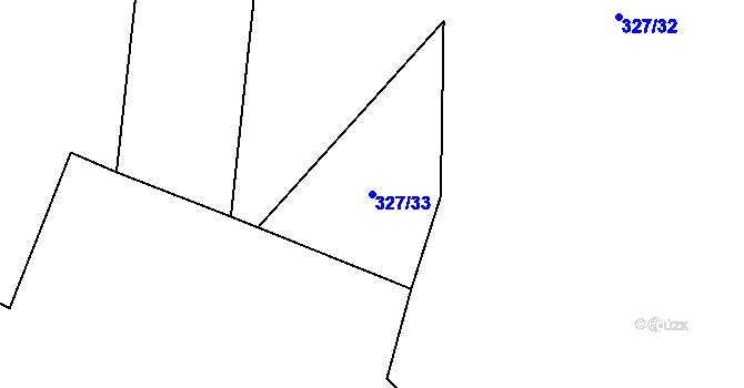 Parcela st. 327/33 v KÚ Bojanovice u Znojma, Katastrální mapa