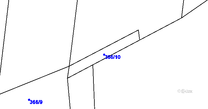 Parcela st. 366/10 v KÚ Bojanovice u Znojma, Katastrální mapa