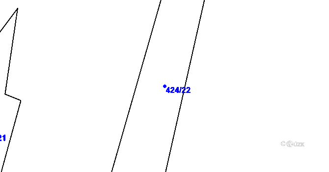 Parcela st. 424/22 v KÚ Bojanovice u Znojma, Katastrální mapa