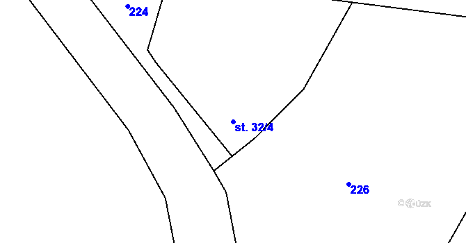 Parcela st. 32/4 v KÚ Bojanovice u Znojma, Katastrální mapa