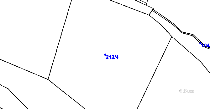 Parcela st. 212/4 v KÚ Bojanovice u Znojma, Katastrální mapa