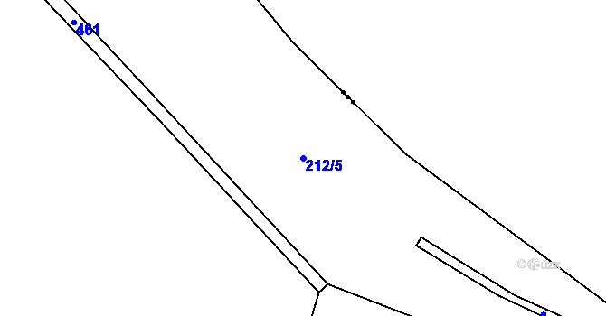 Parcela st. 212/5 v KÚ Bojanovice u Znojma, Katastrální mapa