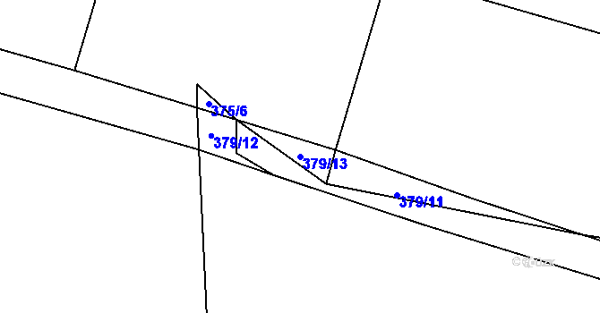 Parcela st. 379/13 v KÚ Kouty u Bojiště, Katastrální mapa