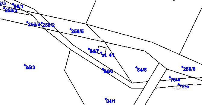 Parcela st. 41 v KÚ Veliká, Katastrální mapa