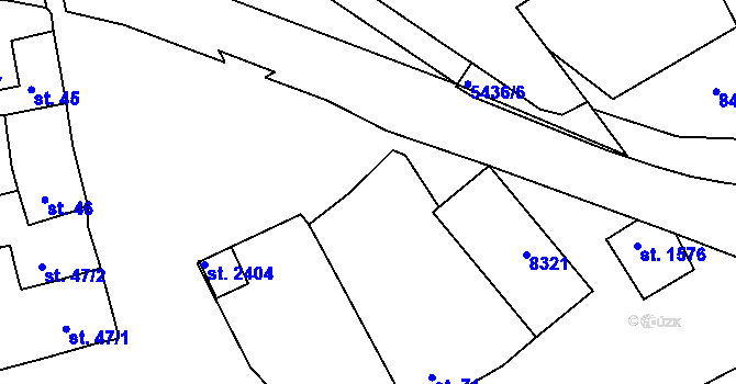 Parcela st. 55/2 v KÚ Bojkovice, Katastrální mapa