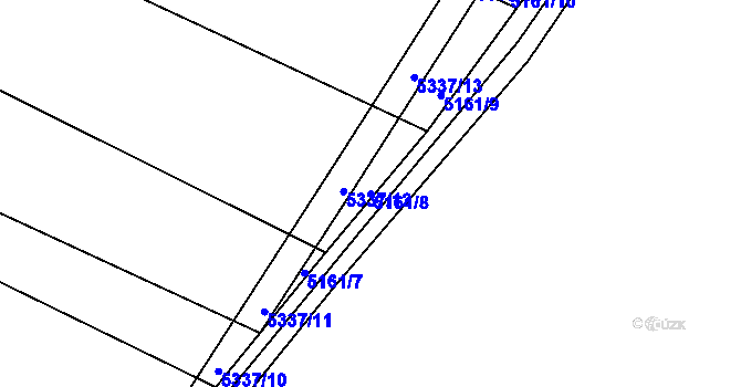 Parcela st. 5161/8 v KÚ Bojkovice, Katastrální mapa