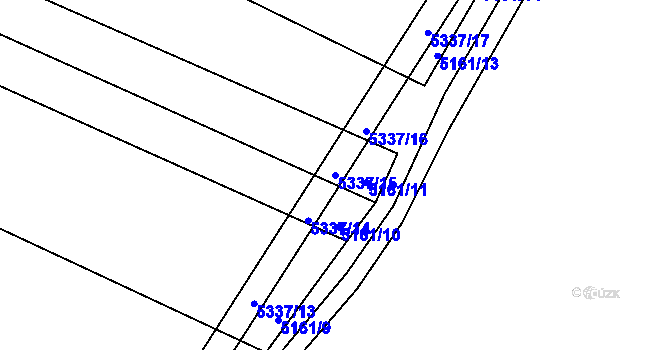 Parcela st. 5337/15 v KÚ Bojkovice, Katastrální mapa