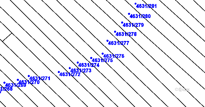 Parcela st. 4631/276 v KÚ Bojkovice, Katastrální mapa