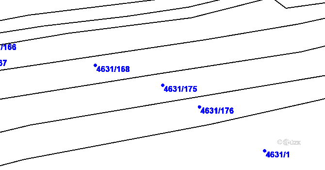 Parcela st. 4631/175 v KÚ Bojkovice, Katastrální mapa