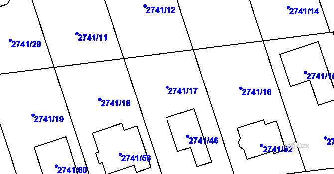 Parcela st. 2741/17 v KÚ Bolatice, Katastrální mapa