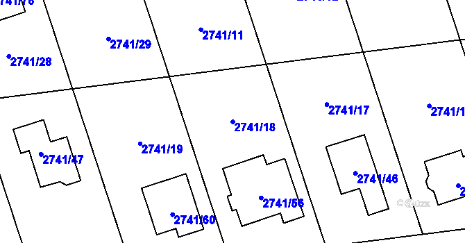 Parcela st. 2741/18 v KÚ Bolatice, Katastrální mapa
