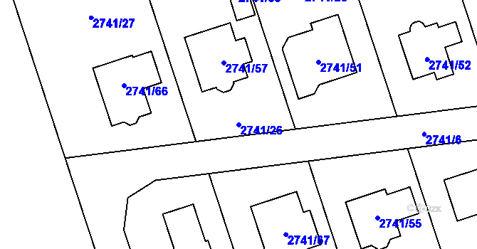 Parcela st. 2741/26 v KÚ Bolatice, Katastrální mapa