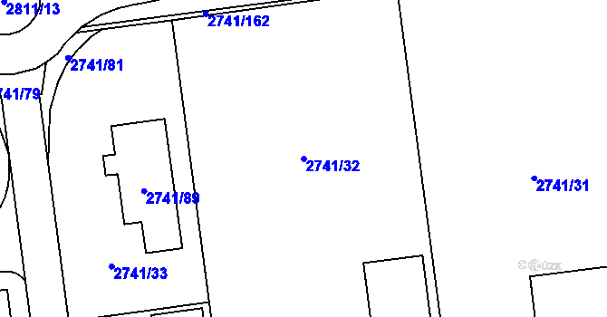 Parcela st. 2741/32 v KÚ Bolatice, Katastrální mapa