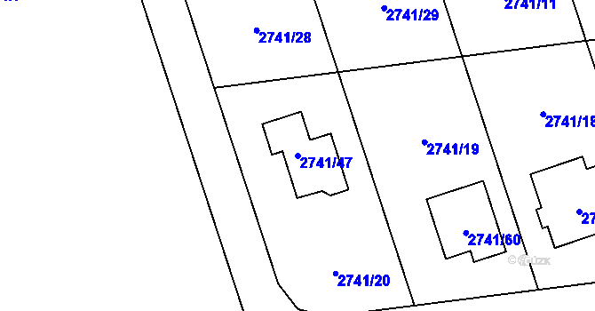 Parcela st. 2741/47 v KÚ Bolatice, Katastrální mapa