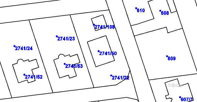 Parcela st. 2741/50 v KÚ Bolatice, Katastrální mapa