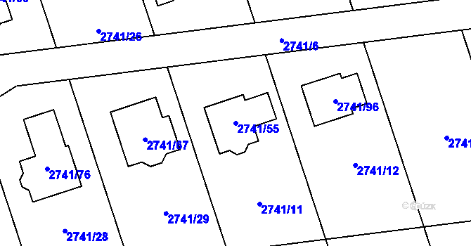 Parcela st. 2741/55 v KÚ Bolatice, Katastrální mapa